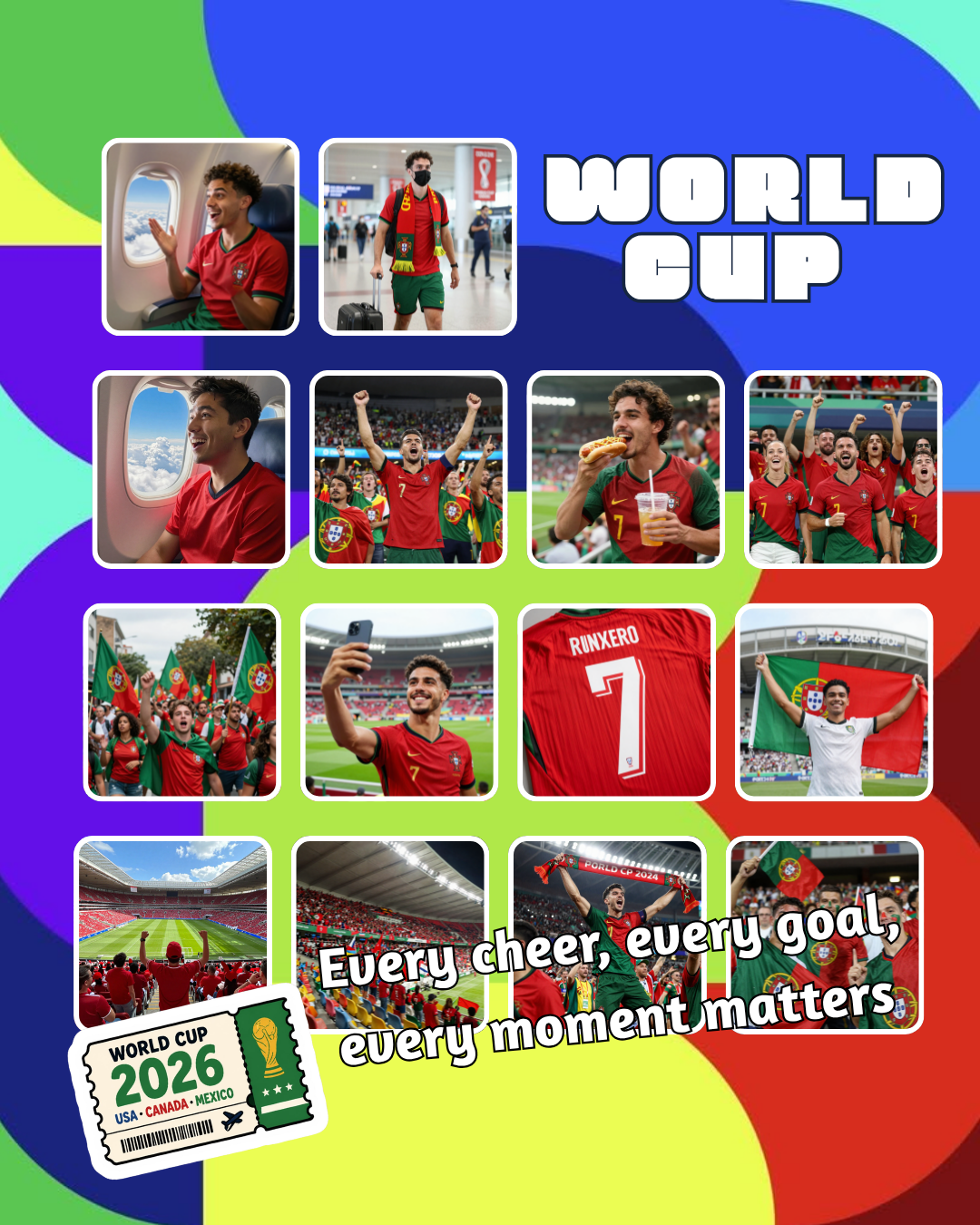 World Cup 2026 Photo Collage Template Bundle
7 Editable Canva Photo Collage Templates (4:5 Ratio)
