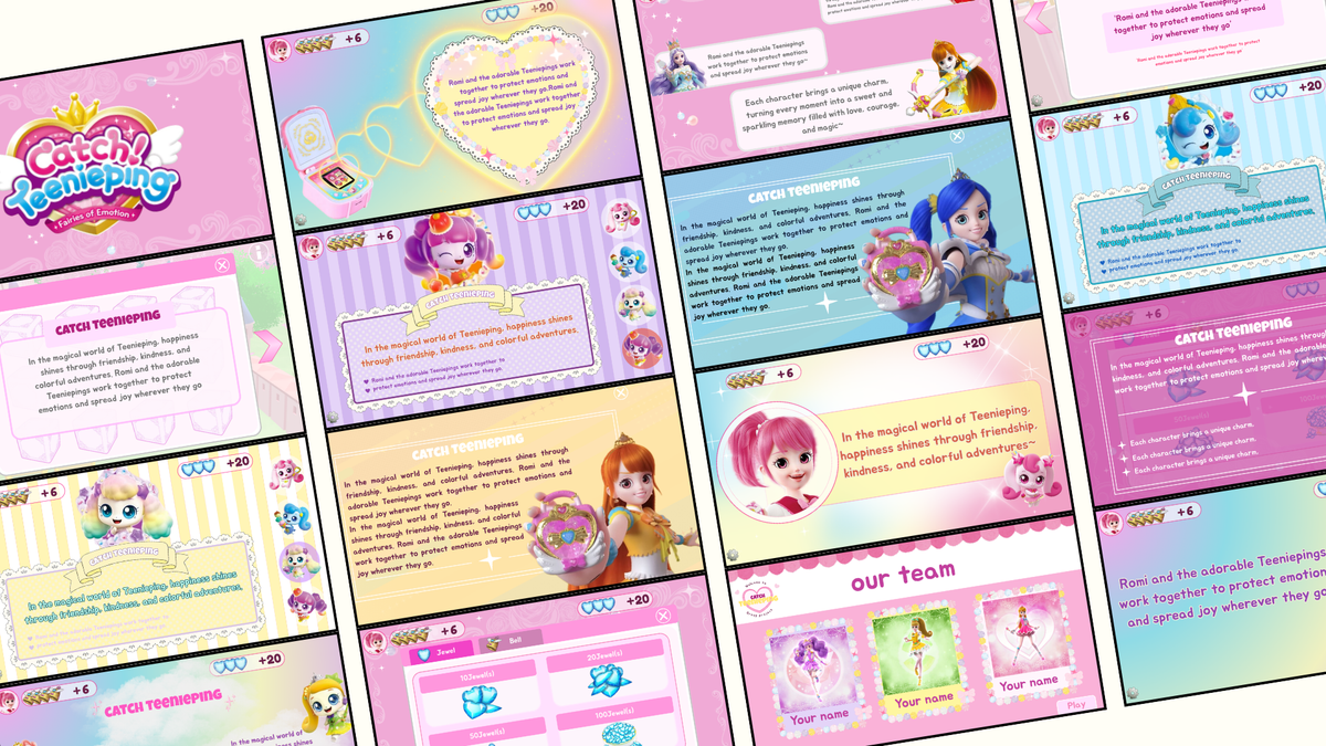 Cute Magical Princess canva Presentation Template – Inspired by Kawaii Fantasy Characters