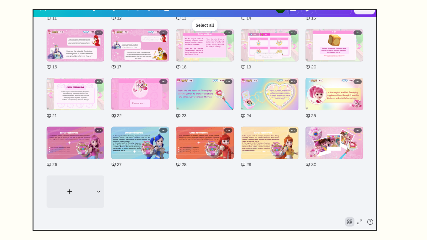 Cute Magical Princess canva Presentation Template – Inspired by Kawaii Fantasy Characters