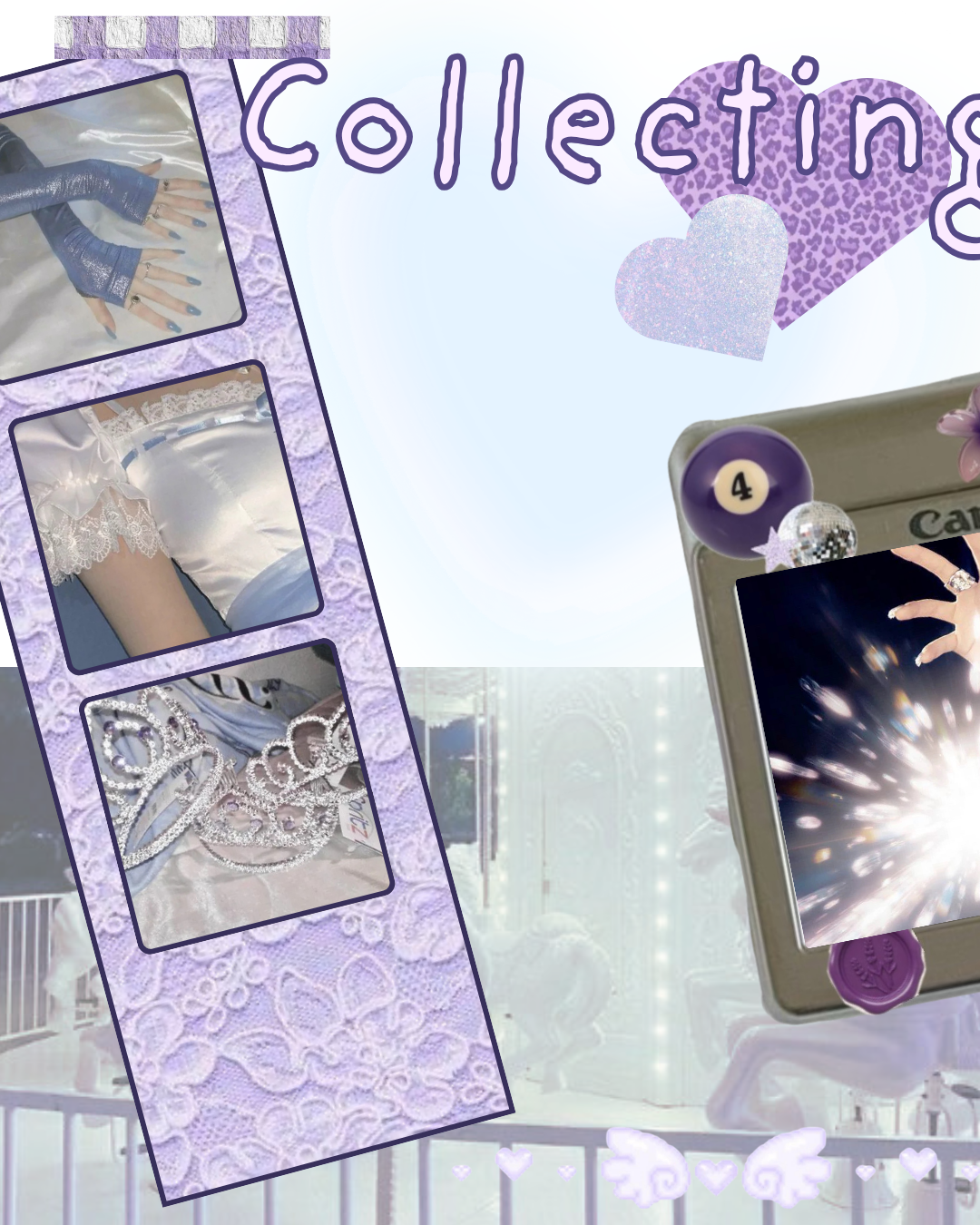Lavender & Sky Blue Photo Carousel Template 5 Editable Canva Photo Layout Slides (4500 × 1350 px)